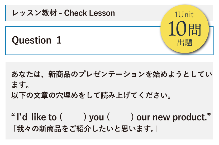ビジネスチェックレッスン